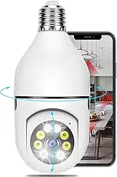 Câmera de segurança doméstica, 1080P HD wi-fi Lâmpada Inteligente Câmera de Segurança câmera ip 360 graus fisheye lâmpada câmera Base E27 com Visão Noturna bidirecional Rastreamento Automático YOOsee