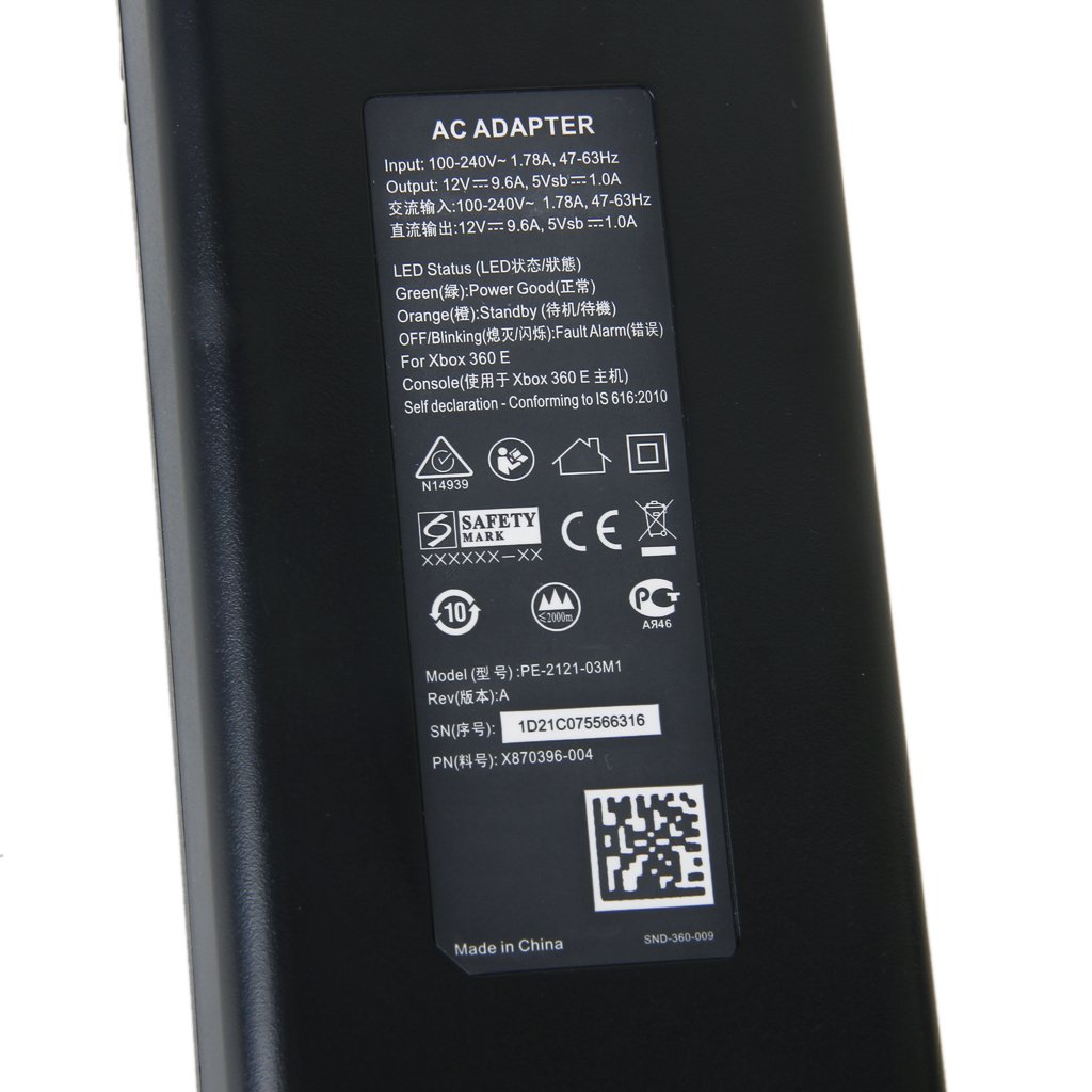 Gazechimp Universel Adaptateur Chargeur d'Alimentation AC Secteur pour Microsoft Xbox 360 E - EU Prise