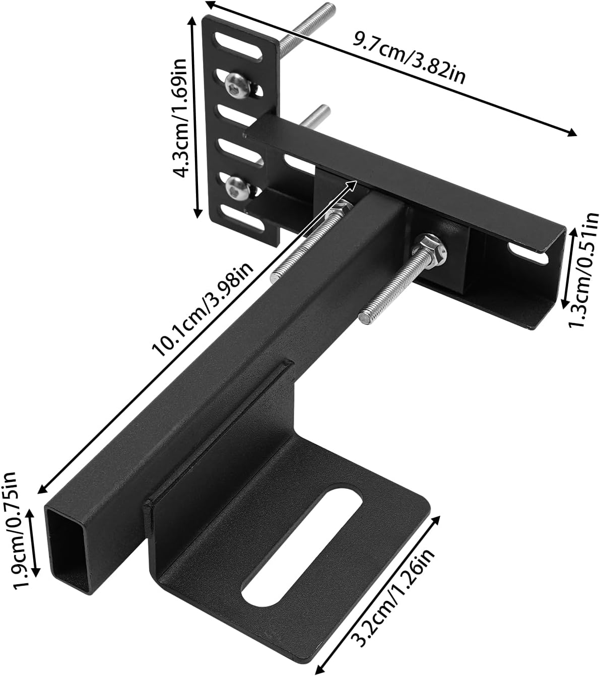2 Pcs Adjustable Headboard Brackets, Bed Frame Brackets Connector, 3.98 * 3.82 in, with Pre-Drilled Holes, Suitable for Single, Double, Queen or King Size Beds