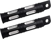 Vista 6 de NTHREEAUTO Reposapiés de montaje macho, clavijas de pasajero de palanquilla CNC negras, pedales de reposapiés de motocicleta compatibles con Harley