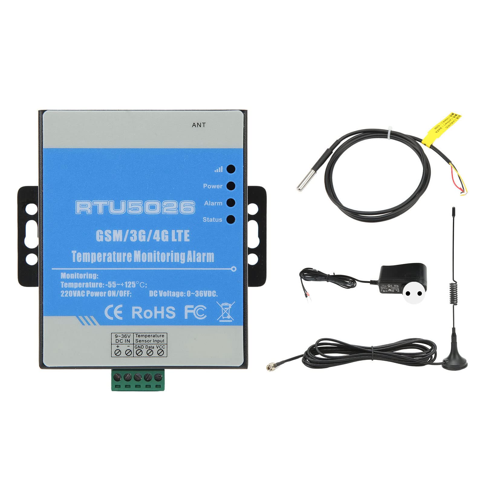 GSM-Temperaturüberwachungs-Alarm-Controller, GSM 3G 4G Feuchtigkeits-Temperatur-Alarm Umgebungsüberwachung Stromausfall-Alarm AC100-240V