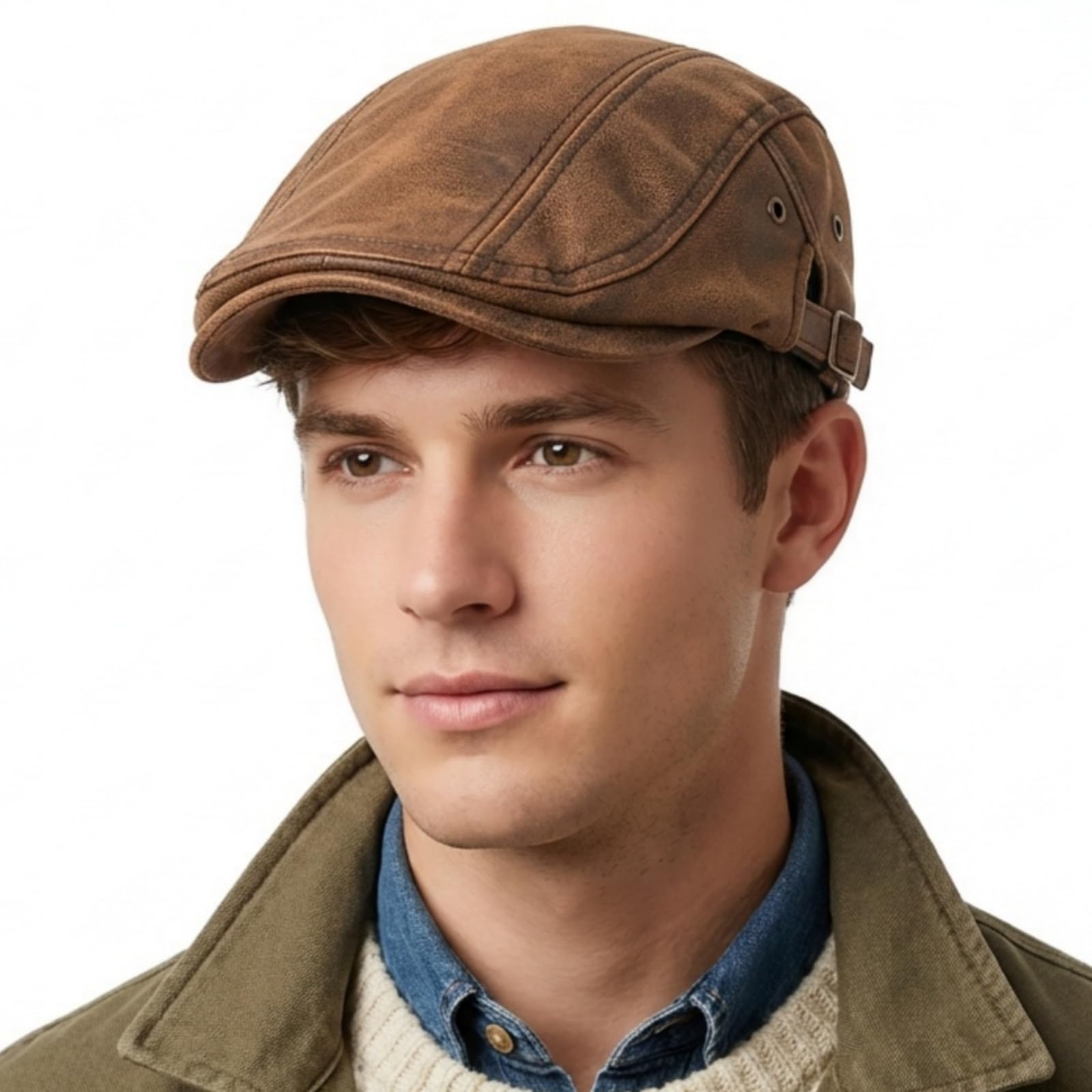 Berretto regolabile da uomo Flatcap Vintage Cabbie Gatsby Newsboy, berretto da uomo per la primavera e l'autunno