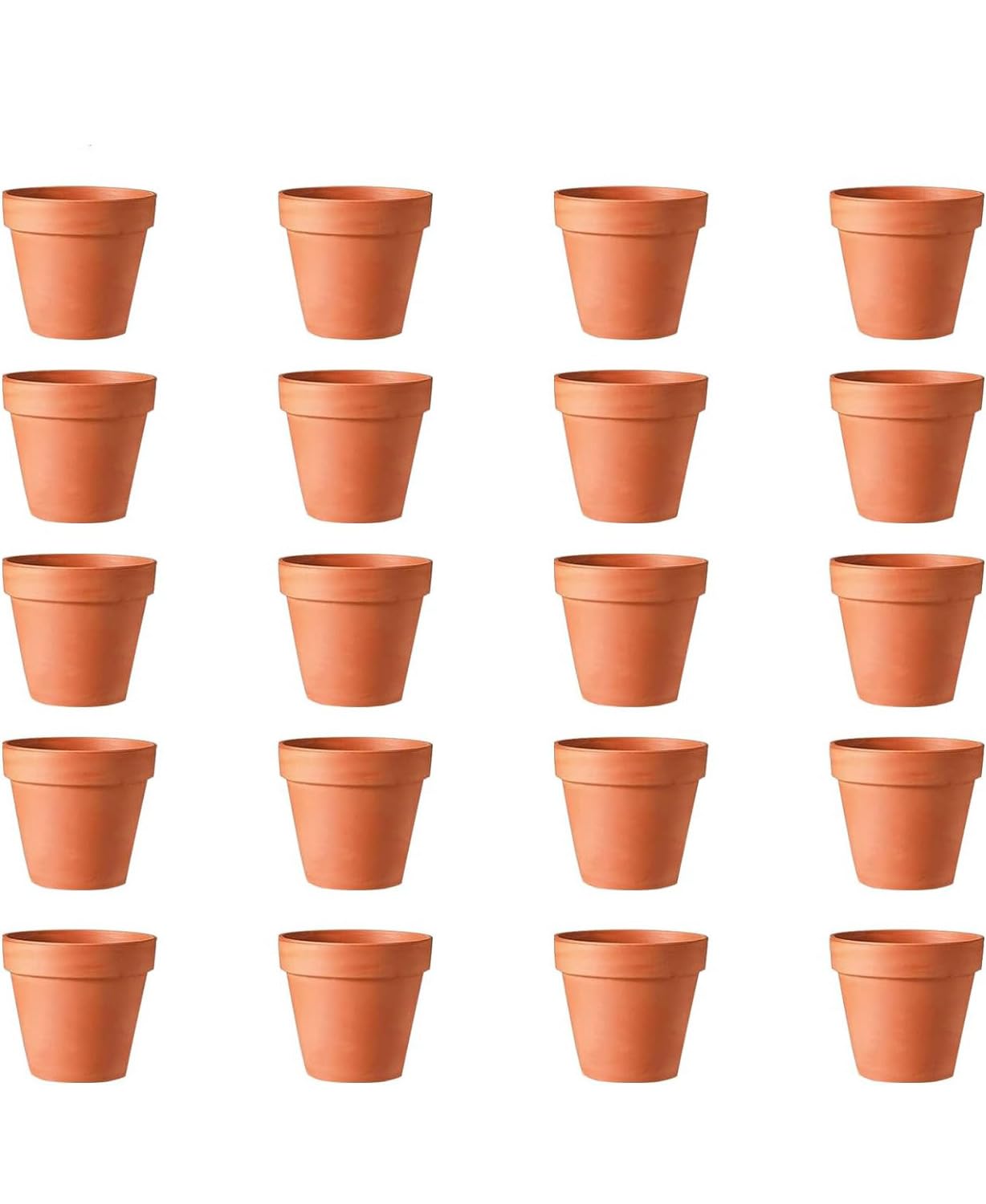 Macetas de Barro Maceta, Macetas de Barro, Maceta de Terracota, Mini Maceta de Terracota con Agujero de Drenaje, Maceta Reutilizable, decoración Exterior, 20 Piezas (4,5 × 4 cm)