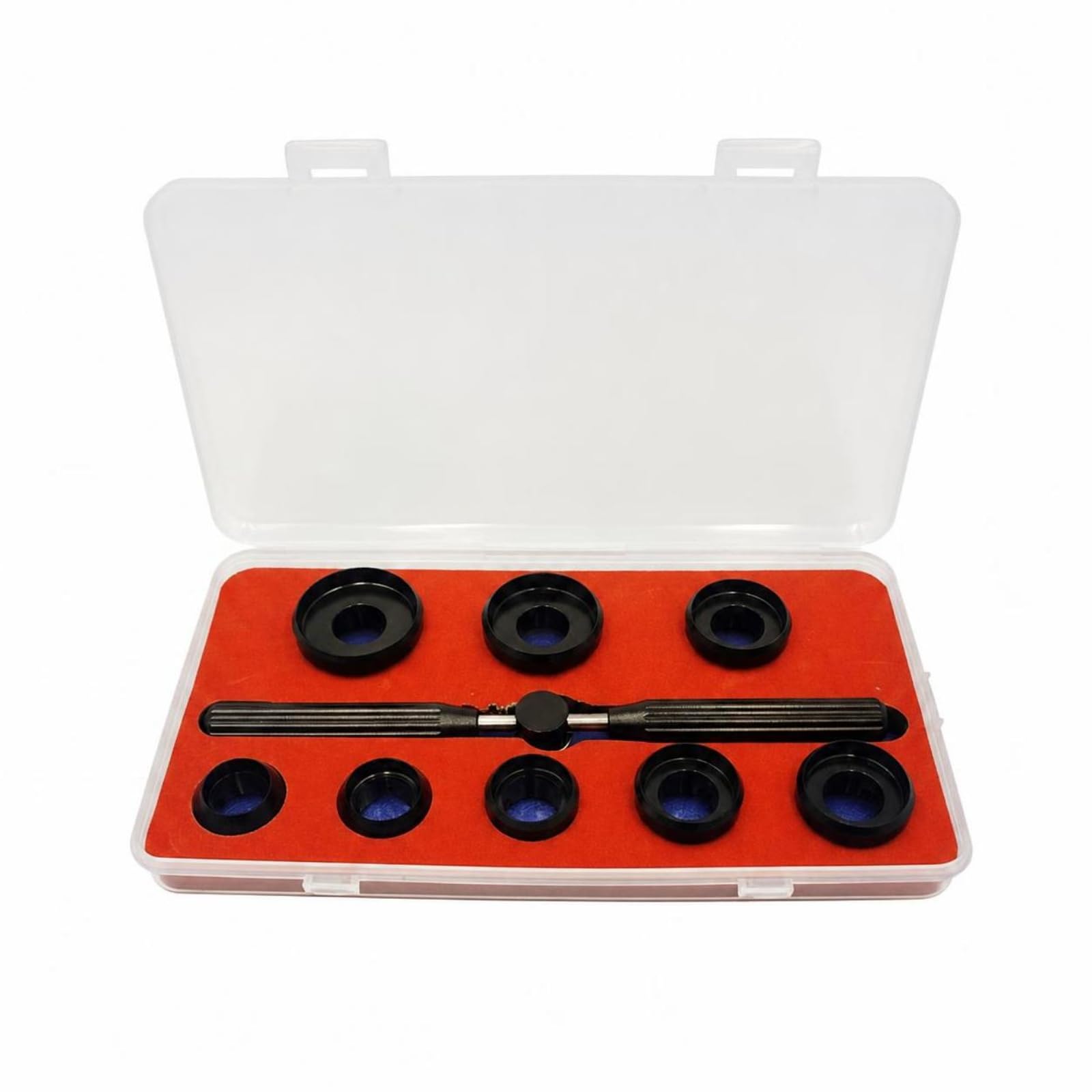 TISHITA 8 Piezas Kit Apertura Relojes con Estuche Kit Reparación Relojes con stapador Caja Práctico Herramienta para Relojeros