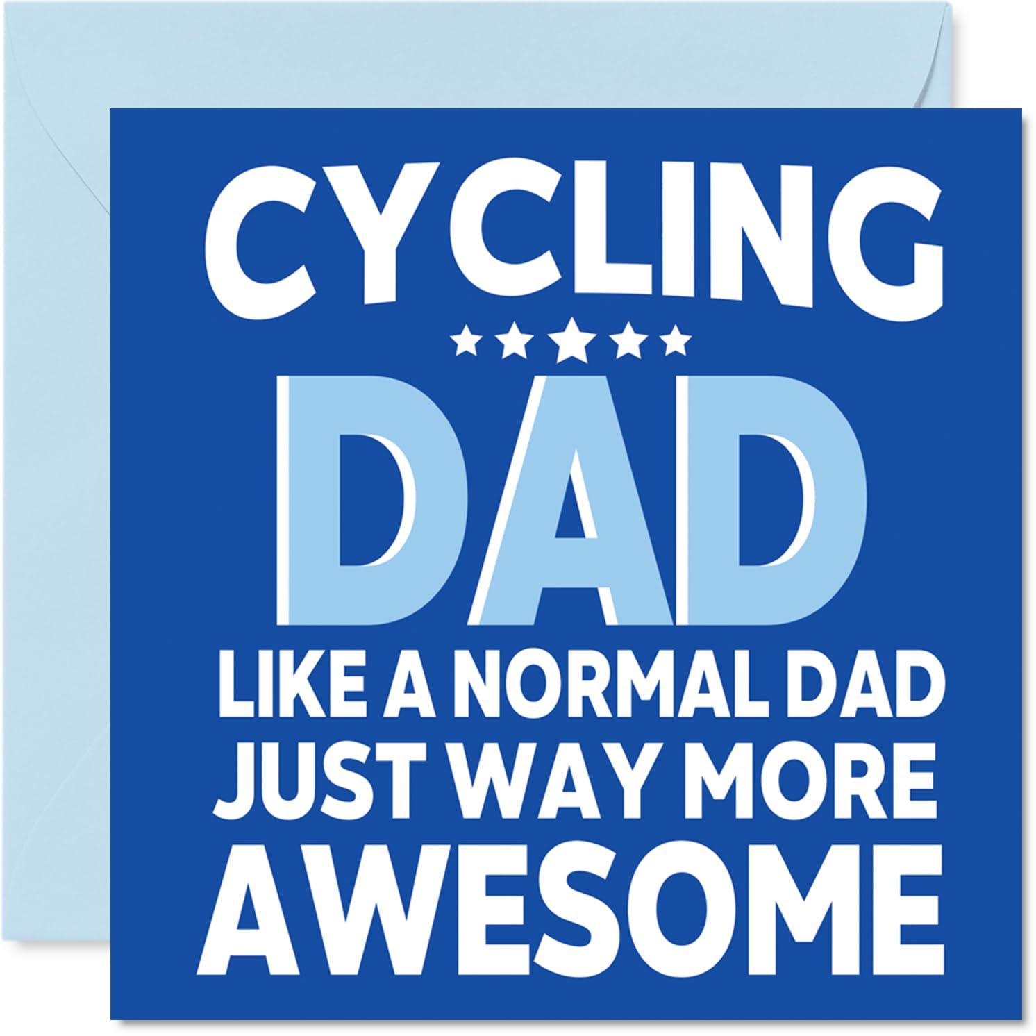 Cycling Birthday Card for Dad - Awesome Dad Sports - Happy Birthday Card for Men, 145mm Male Greeting Cards