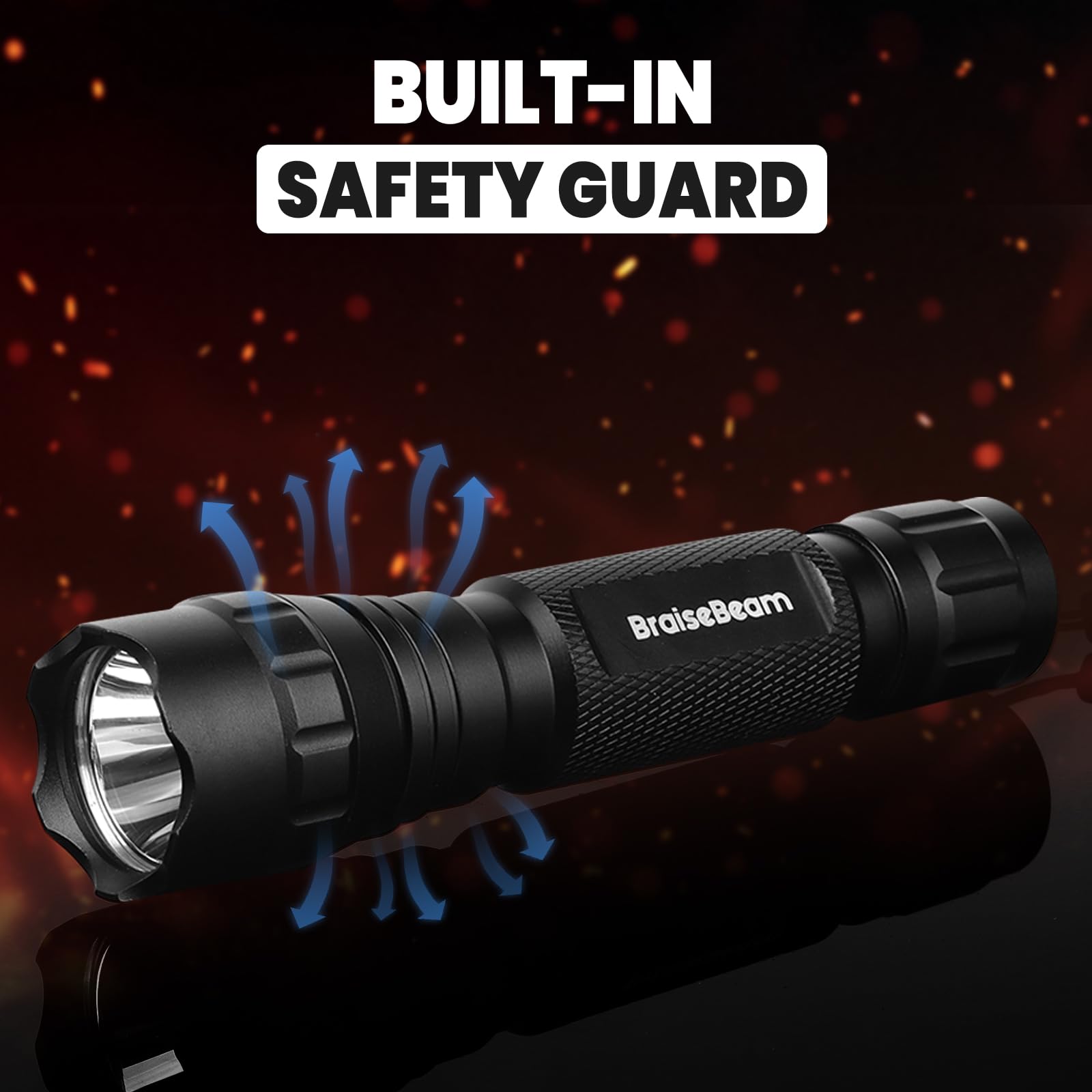 Lampe torche tactique DP1-W avec étui, lampe de sécurité de police haute puissance 1 000 lumens pour ceinture de service, lampe torche portable monomode pour forces de l'ordre