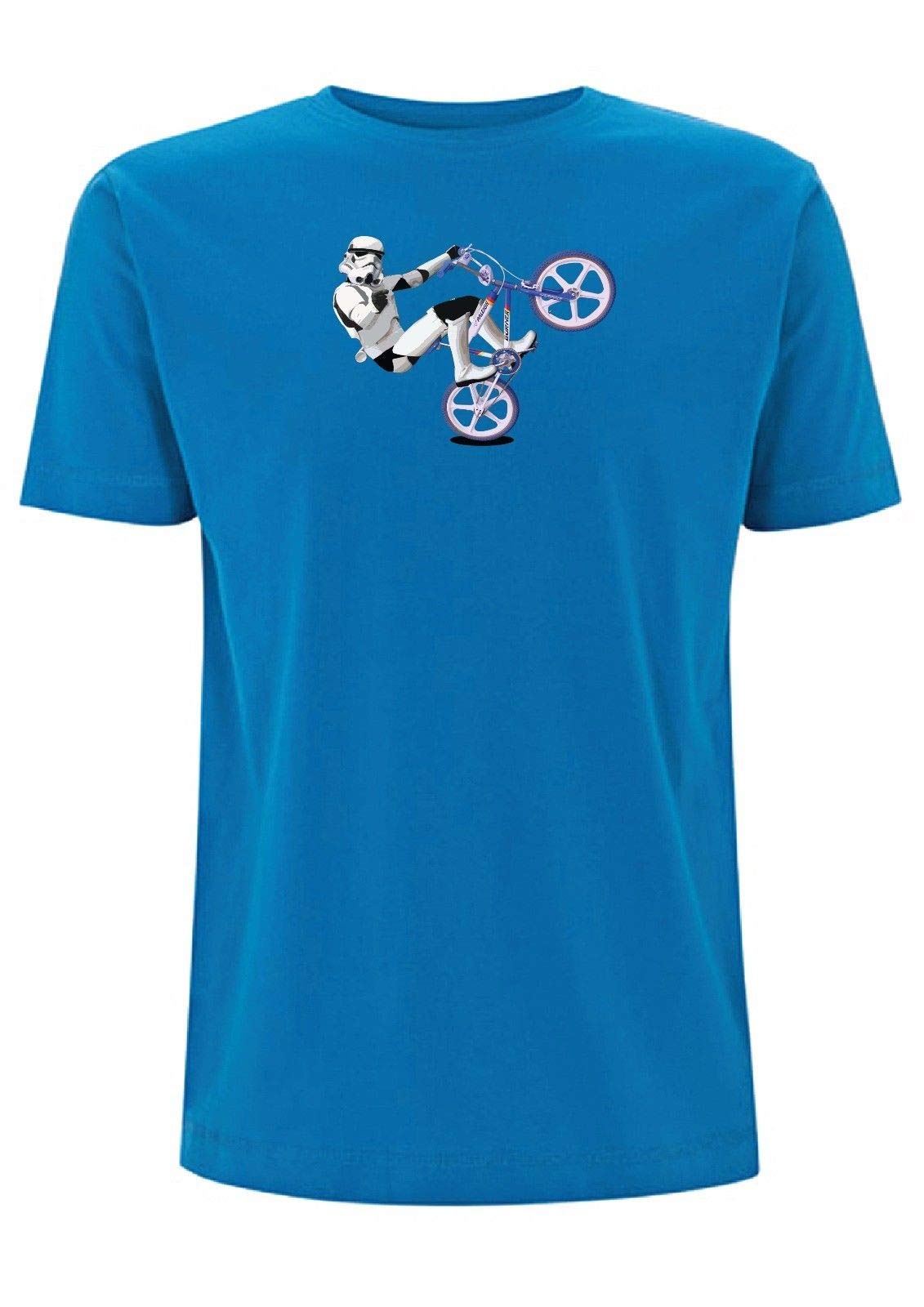 Stormtrooper Raleigh Burner Vintage BMX Men's T-Shirt 1980's Inspired (Large, Electric Blue)