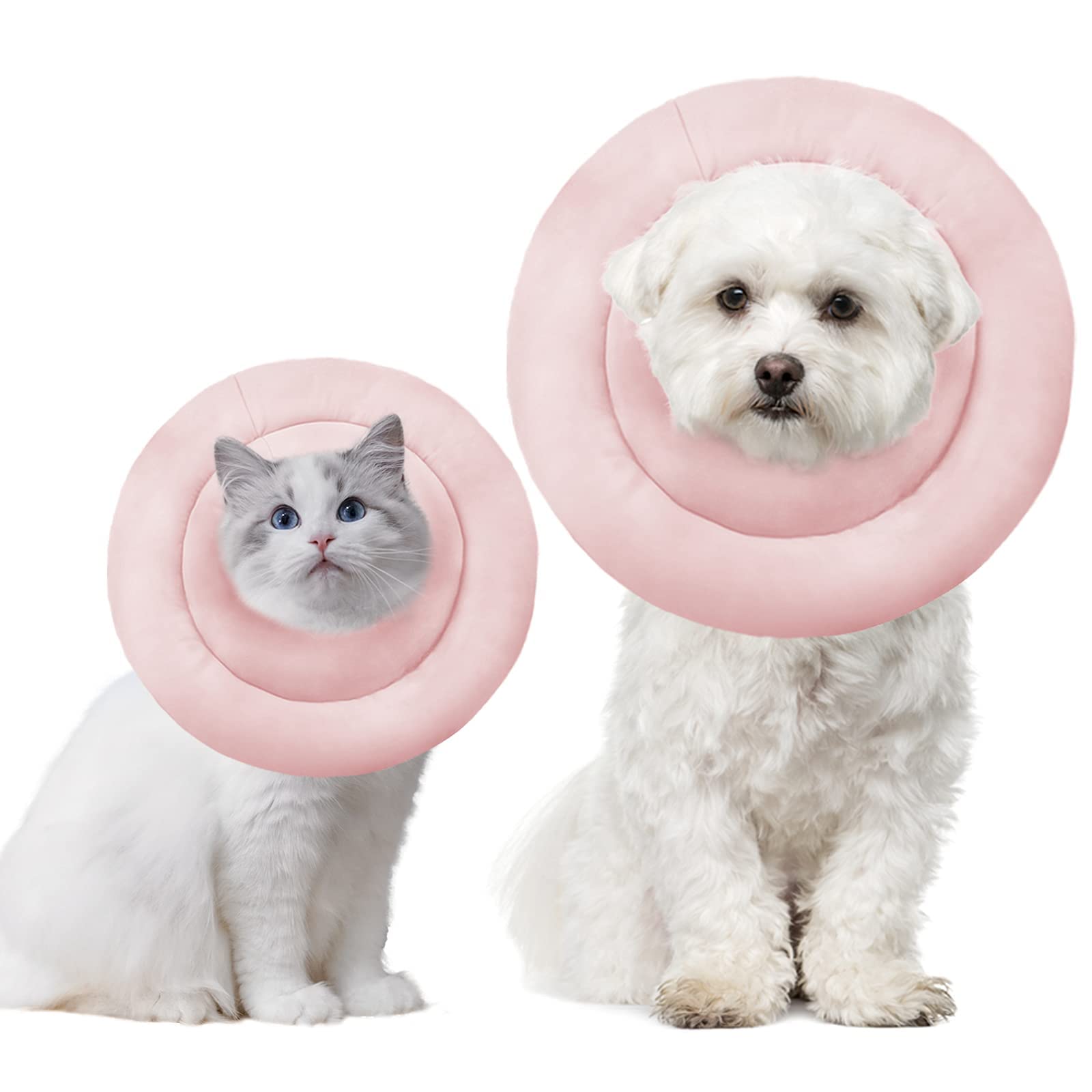 ELECDON Cat Cone, Soft Dog Cone Collar After Surgery, Water-Proof Comfortable Dog Recovery Cone Anti-Bite Lick Wound Healing, Pet Cone for Small Medium or Large Dogs and Cats (M)