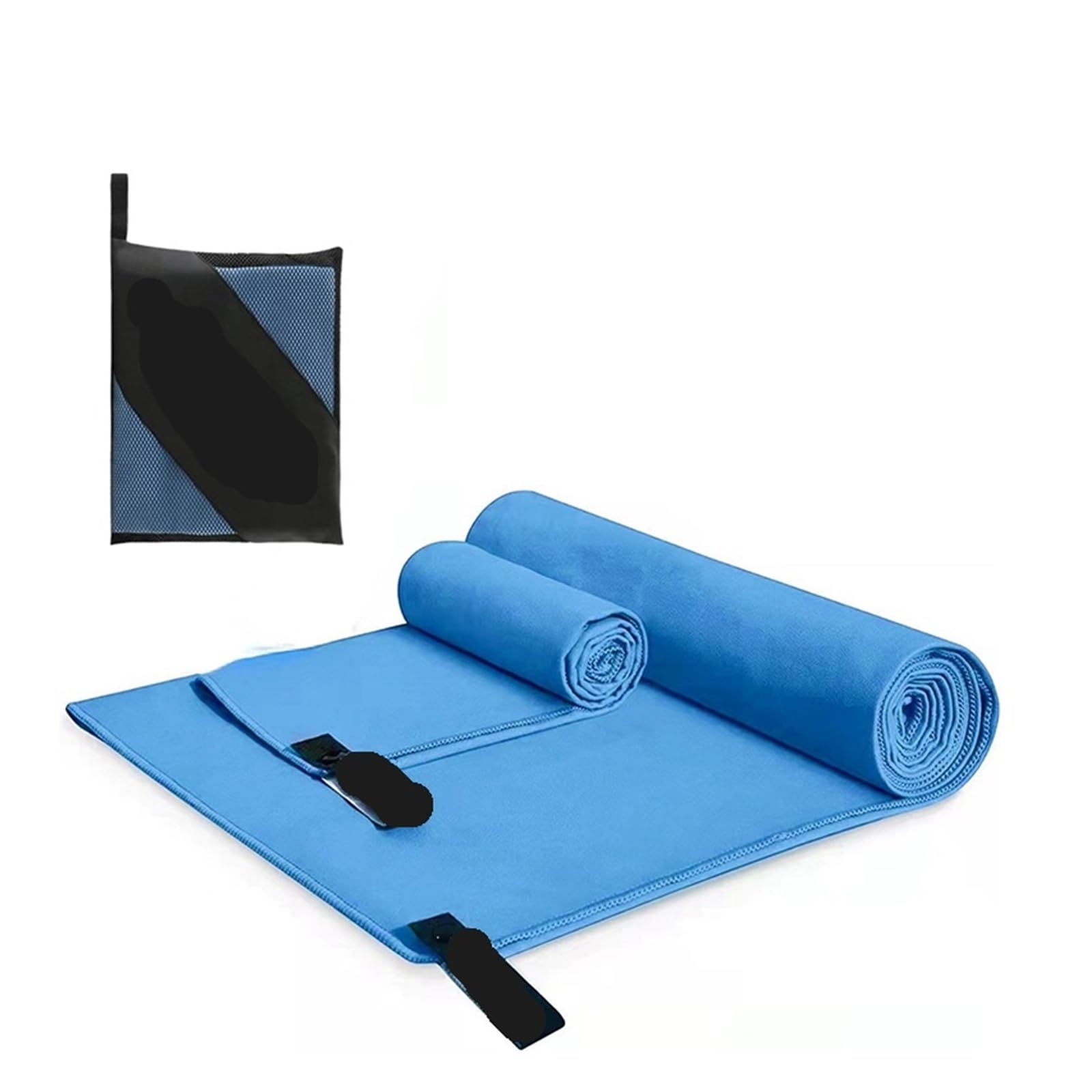CHTKAGV Thickened Ultra-Soft Microfiber Towel, Portable Sports for Gym, Swimming, Yoga, and Beach(B-Sky Blue,80X160CM)
