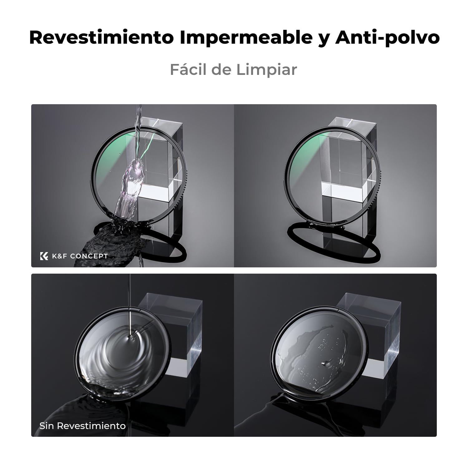 K&F CONCEPT Nano-Xcel 49mm Kit de Filtro de Protección MCUV + Polarizador
