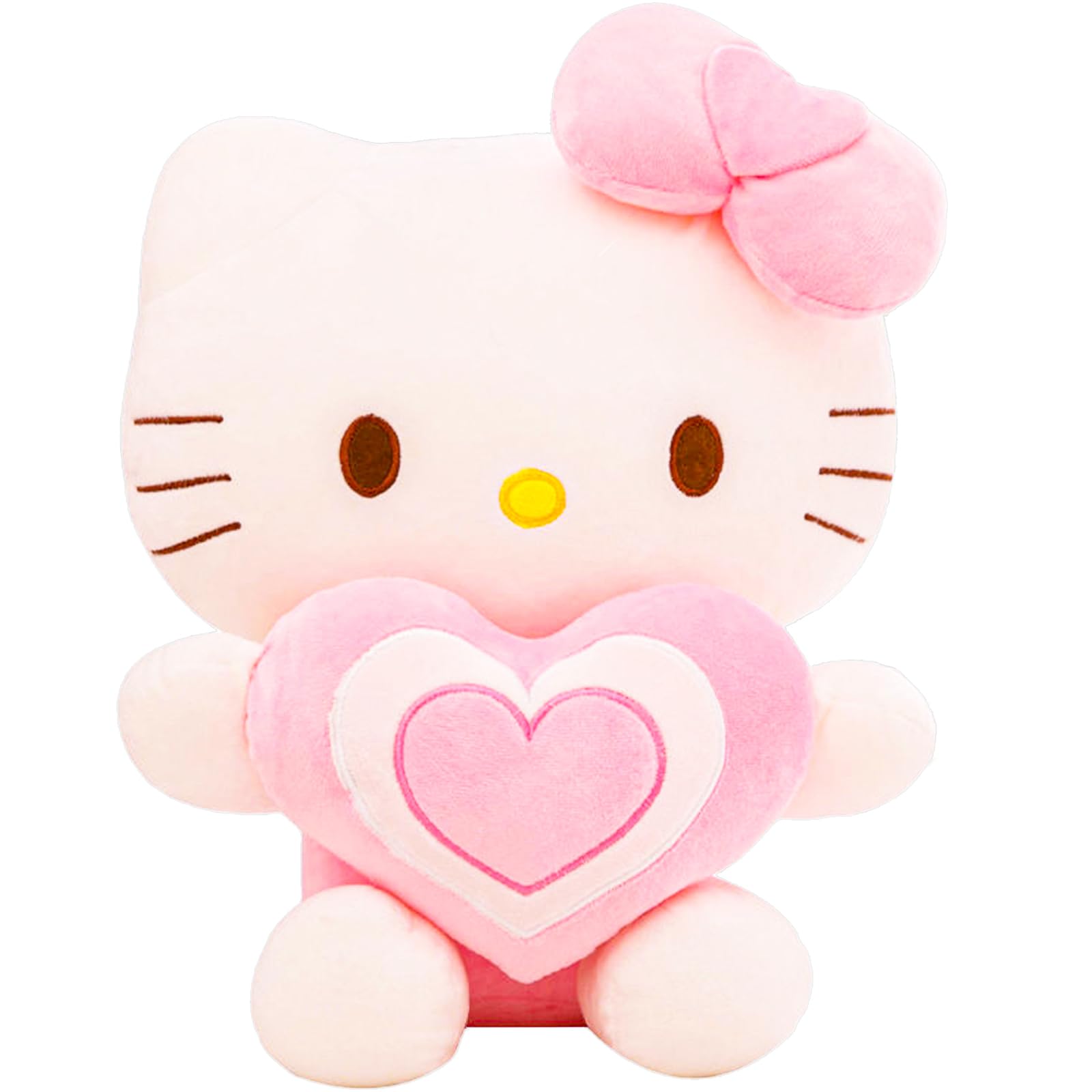 Kitty Plüschtier, 30cm KT Cat Plüschpuppe, Flauschige Figur für Kinder, Cartoon Kuscheltier Stofftier Gefüllte Plüschpuppe, Jungen Mädchen Geburtstaggeschenke Party Supplies(A)