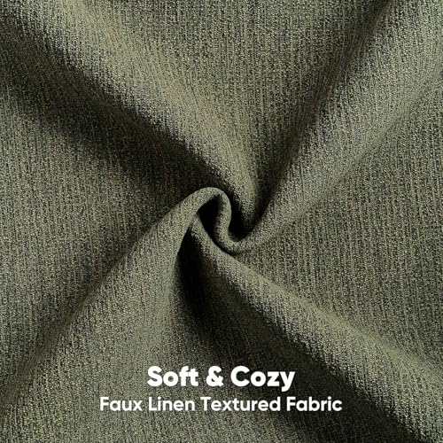 FUTEI Moss Green Chenille Decorative Throw Pillow Covers 20x20 Inch Set of 2,Soft Cozy Faux Linen Textured Cushion Case,Farmhouse Home Decor for Couch Living Room