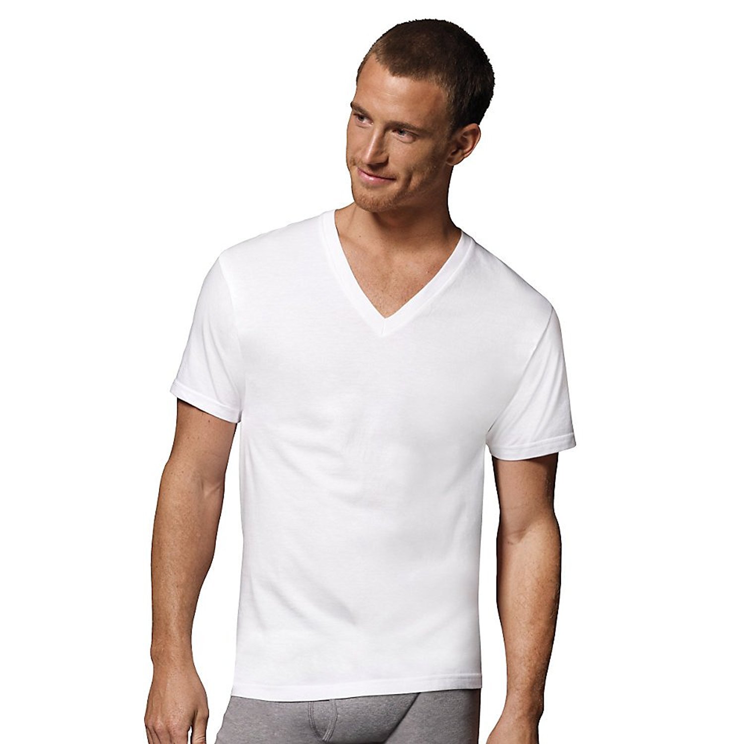 Hanes Men's 5-Pack ComfortSoft V-Neck Tee