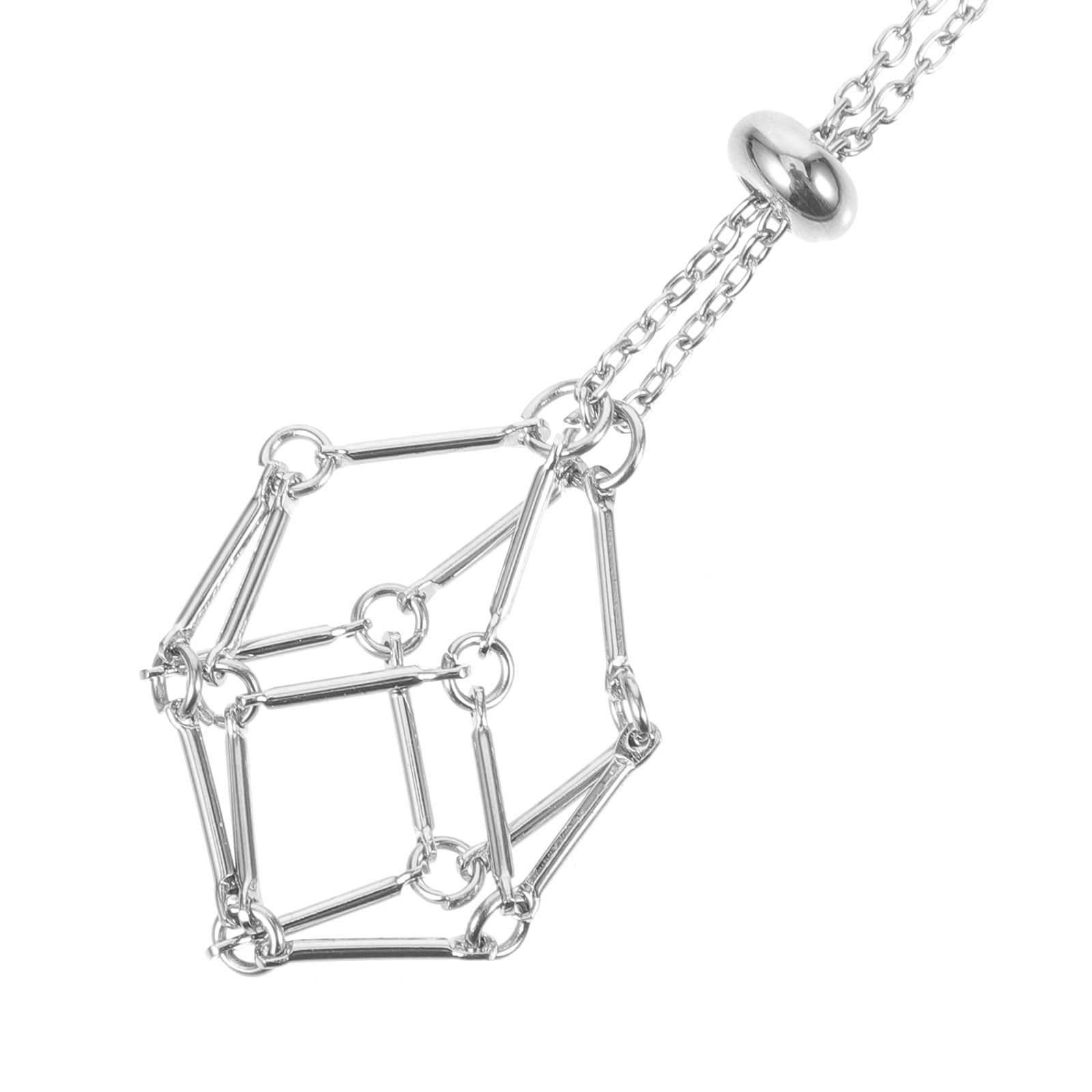 Cordon ajustable pour collier de cristal avec cage en métal - 8