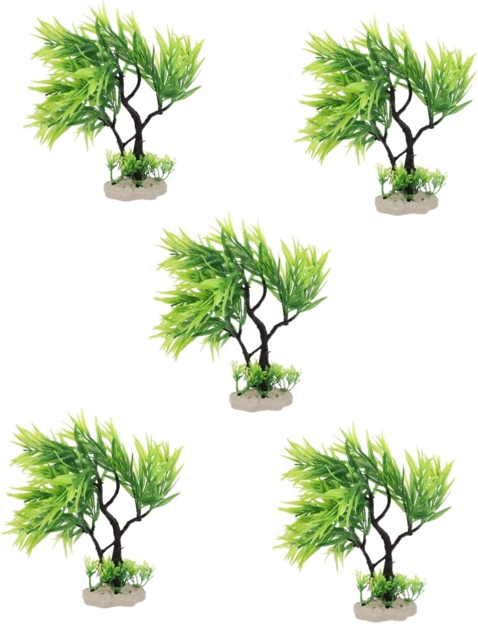 BESPORTBLE 5pcs Aquarium Tree Decoration Realistic Ornament for Fish Tank Landscaping Plant Look for Freshwater Aquariums Creates Vivid Atmosphere