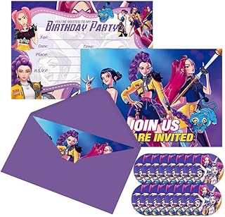 Birthday Card With Envelopes and Stickers, Anime Style Greeting Card, Birthday Invitaion Cards, Party Theme Cards, 16 Pack