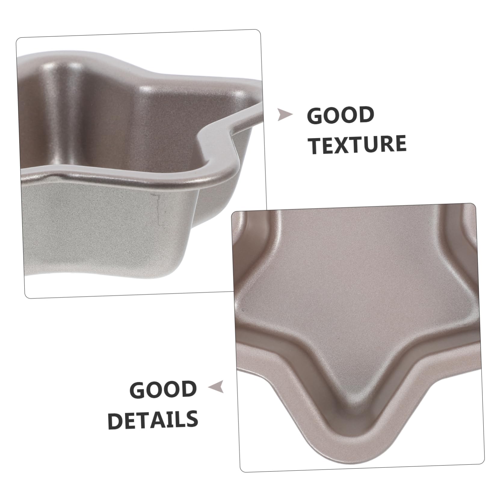 COLLBATH 5 Juegos De Moldes Para Pasteles De Acero Al Carbono Con Revestimiento Antiadherente Y Forma De Estrella Para Repostería Casera (2 Unidades X 5)