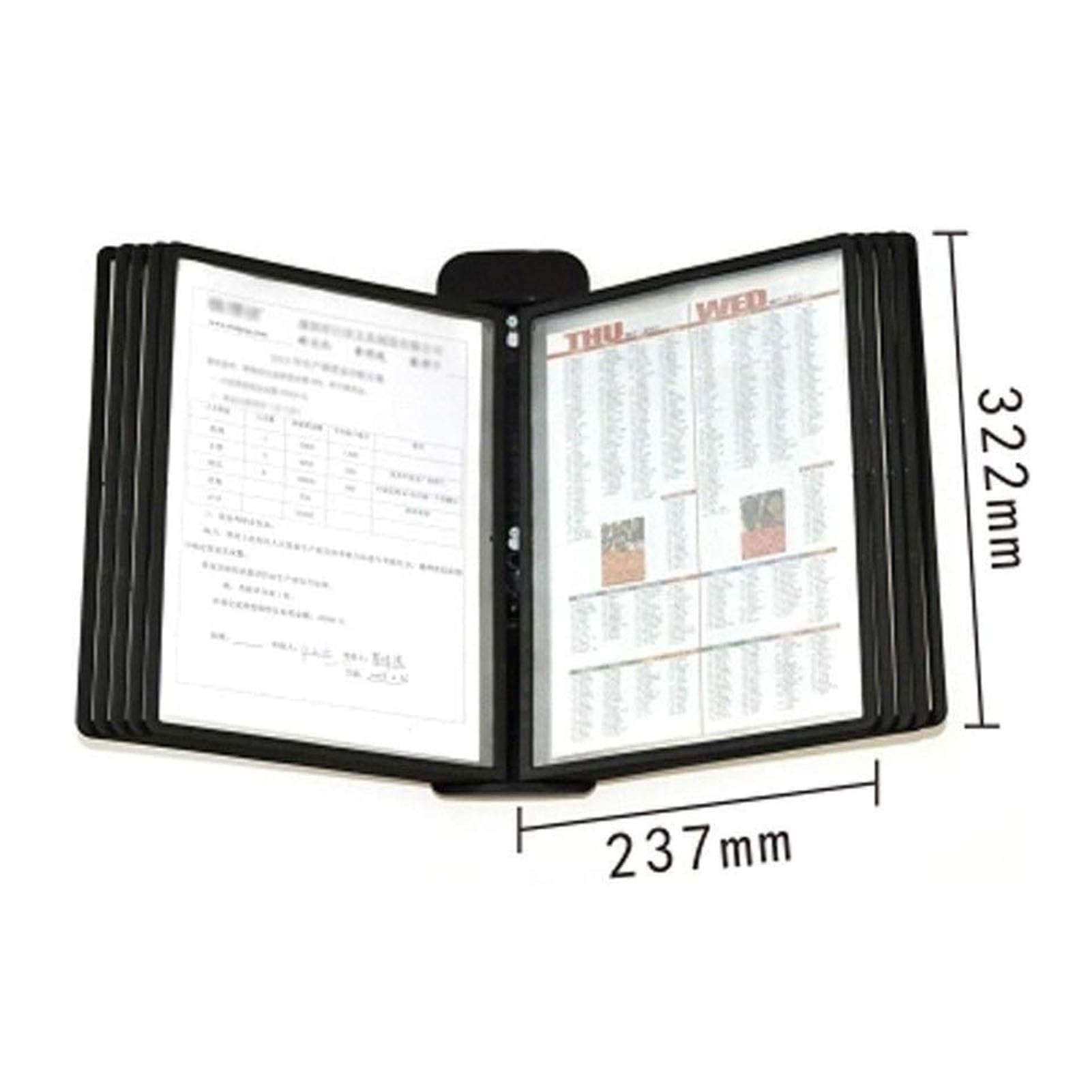 Organizer Ścienny – Wiszący Na Ścianie, Składany Folder, 10-Stronicowy Metalowy Notes Z Luźnymi Kartkami, Do Ekspozycji Dokumentów W Formacie A4, Zdjęć Firmowych, Ogłosze