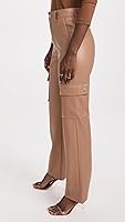 Vista 4 de Pantalones cargo de piel sintética Cassie para mujer