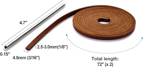 Miniatura 2 de Kit de encaje para guantes de sóftbol y béisbol, reparación de cordones de cuero para guantes de béisbol, relación de lujo, 2 cordones de cuero