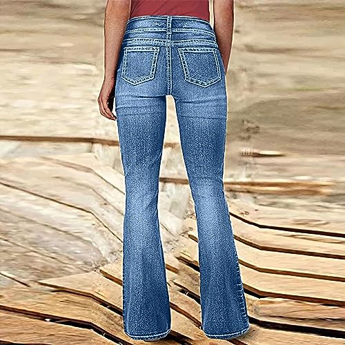 Low Rise Jeans Womens Y2K Ripped Hole Distressed Jeans Pants Skinny Stretchy Denim Trousers Straight Leg Casual Jeans3