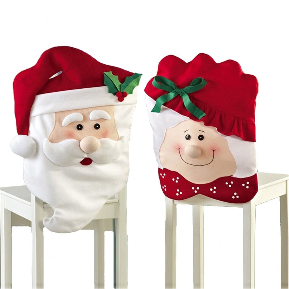 Christmas Kitchen Chair Covers Mr And Mrs Santa Claus