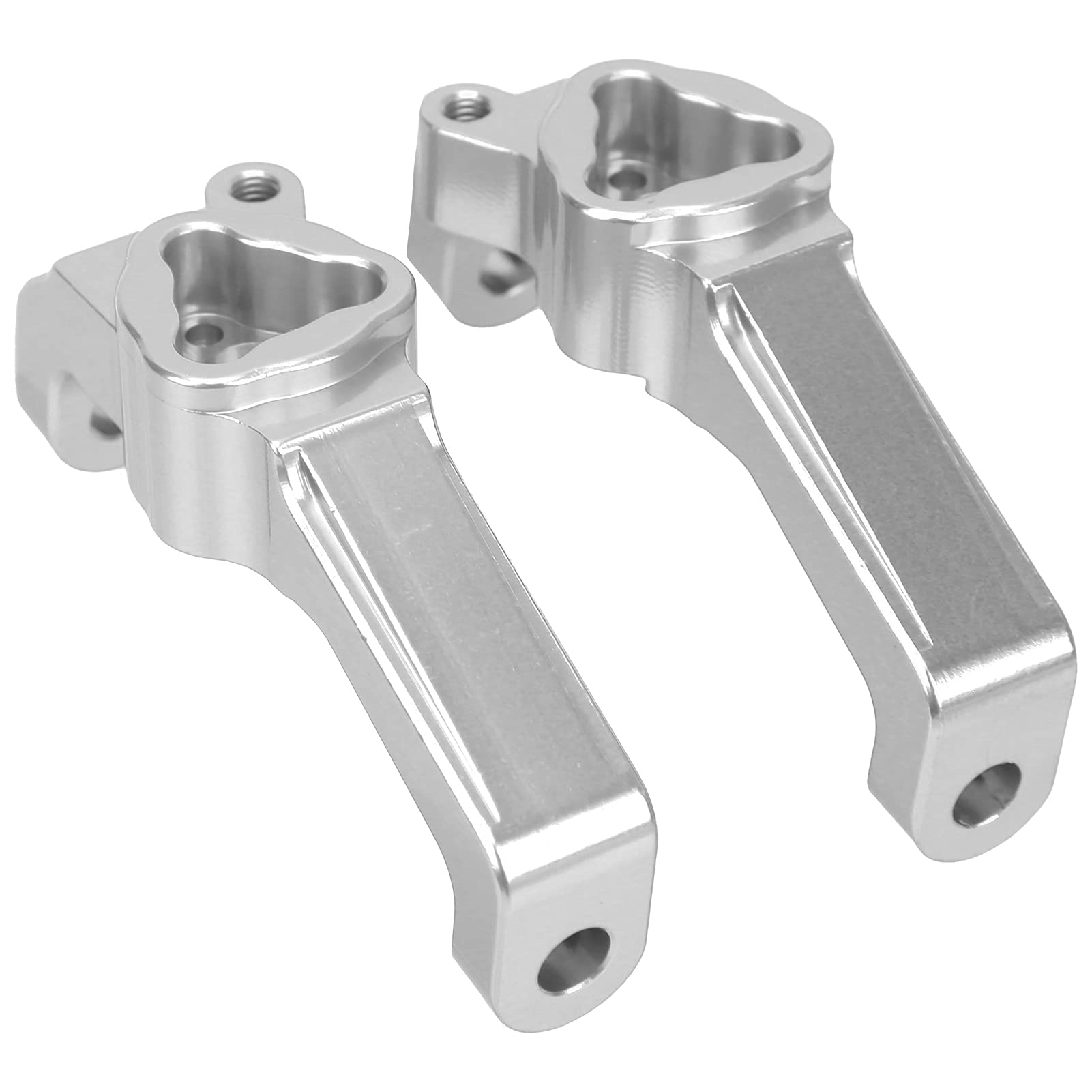 Shipenophy Hub Caster Mount, Wearresistant Caster Blocks 2PCS Rustproof Aluminum Alloy Front C Hub Caster for RC Tracked Vehicles for Redcat Gen 8 1/10 RC Car Accessories(Silver)
