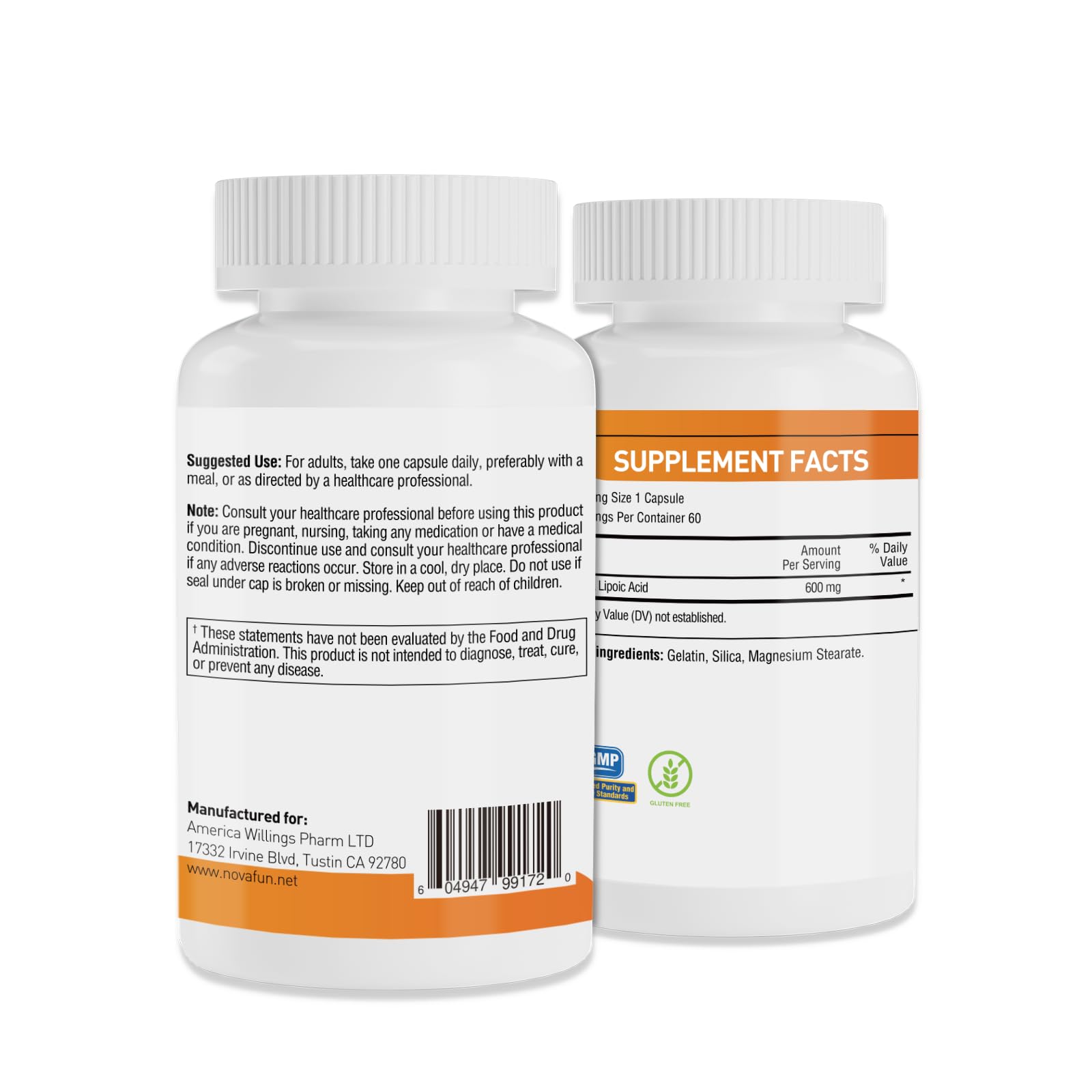 Alpha Lipoic Acid 600mg, Nerve Health Supplement, 60 Capsules — Amazon image 7