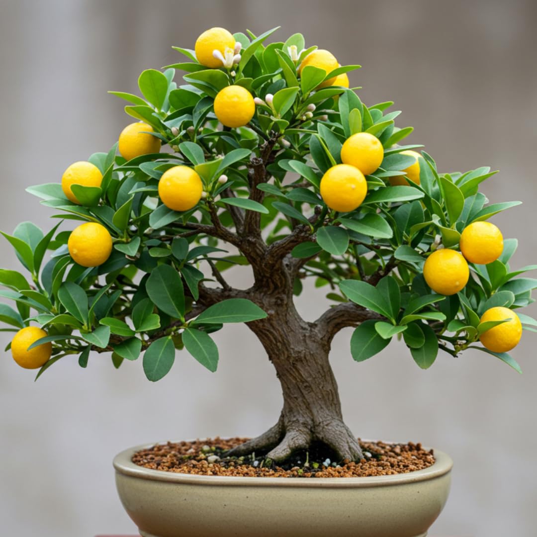 Dwarf Lemon Bonsai Tree Seeds, 20 Seeds, Grow a Delicious Fruit Bearing Bonsai Tree, Great for Home Gardening