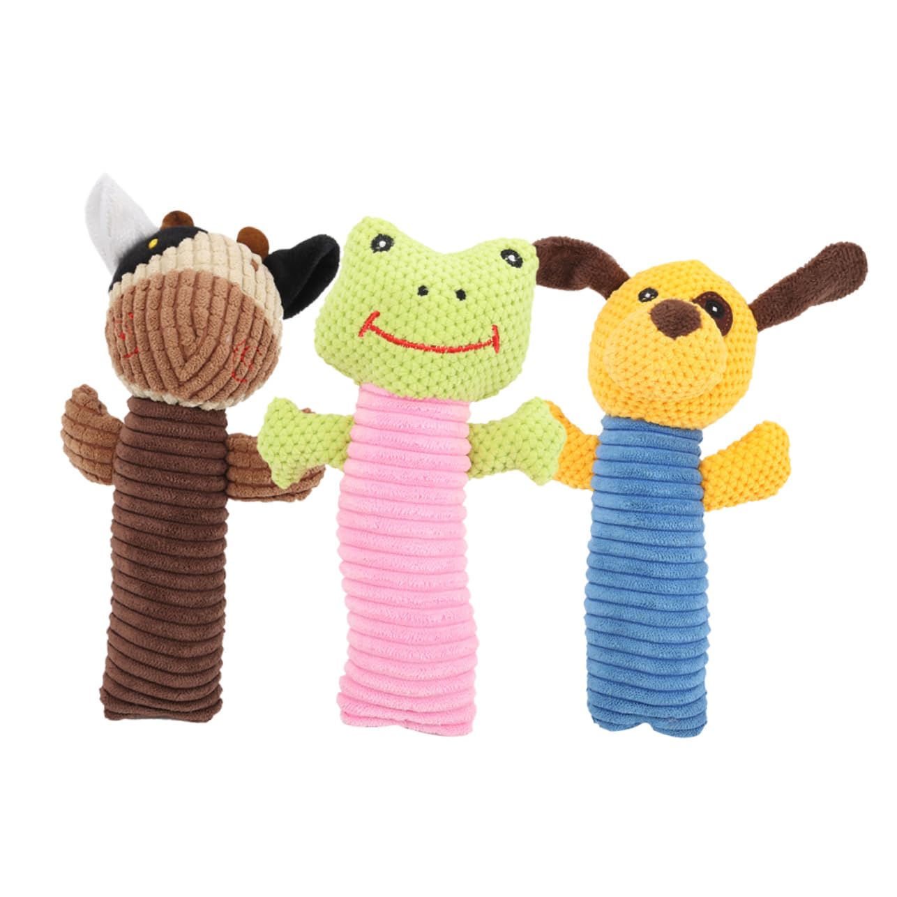 BESPORTBLE 9 Piezas Juguetes De Cachorro De Peluche De Peluche Cachorro Rompecabezas Juguetes Animales De Peluche Esponjosos Chirriantes para Mascotas Juguete Felpa