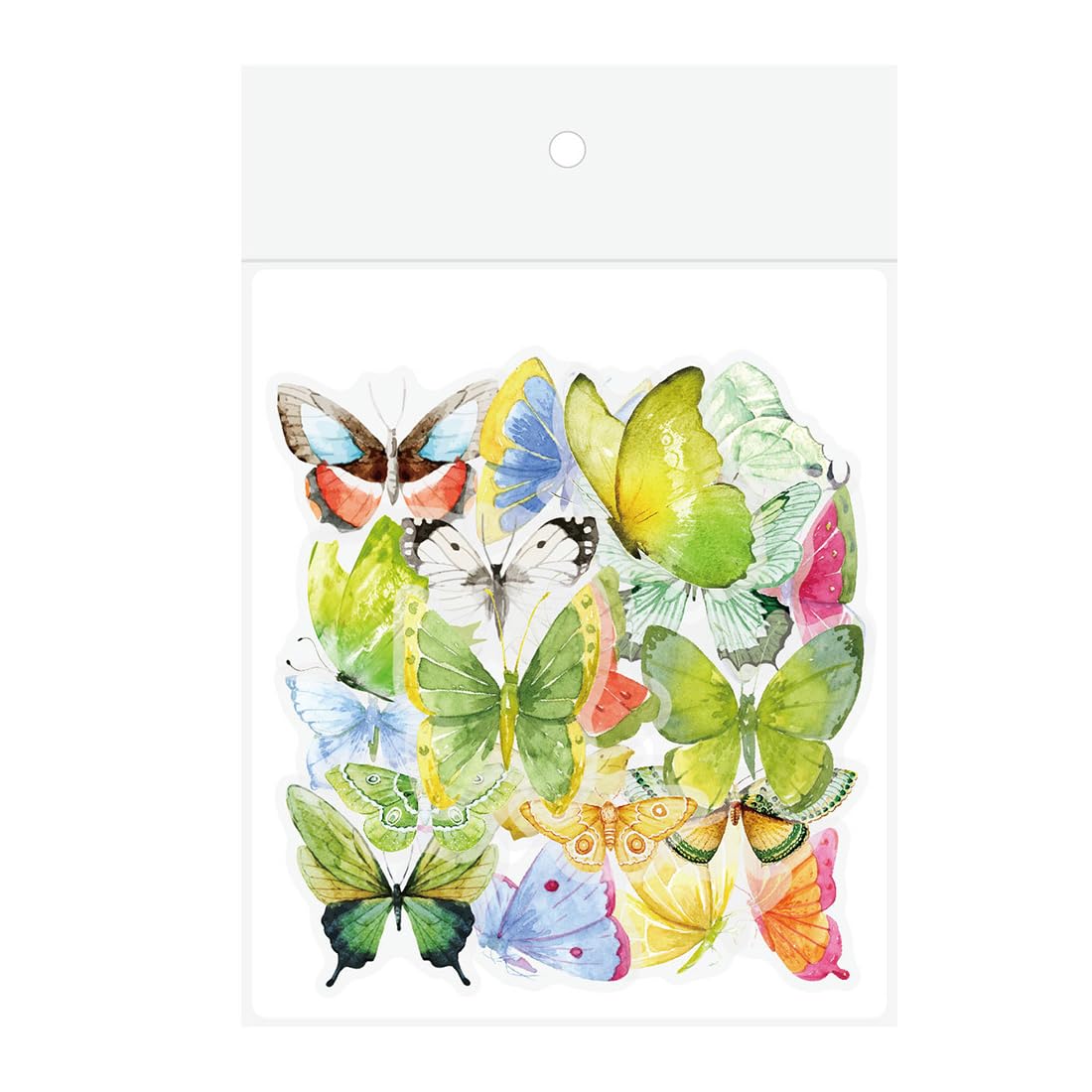 WJRQD 40 Piezas Pegatinas de Mariposa, Transparentes Pegatinas Scrapbooking,Impermeables Pegatinas Mariposas para Álbumes, Portátil, Sobres, Planificadore