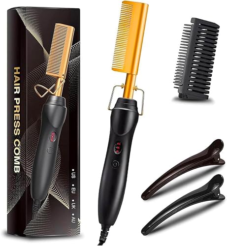 Hair Press Comb Straightener, Tourmaline Ceramic, 35W