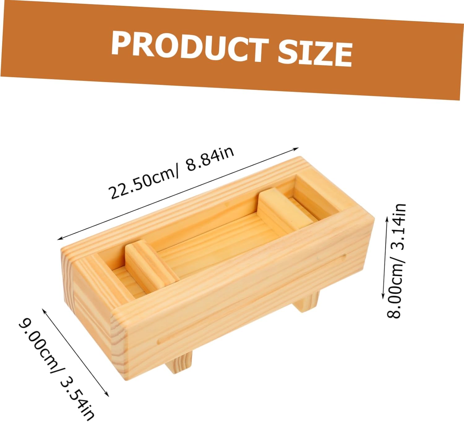 Mobestech Sushi Maker Mold Wooden Rice Press Tool for Sushi DIY for Home Cooking