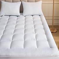 Vista 1 de Niagara Sleep Solution - Cubrecolchón Queen con 1 funda de almohada, acolchado suave, parte superior de 60 x 80 pulgadas, protector de colchón