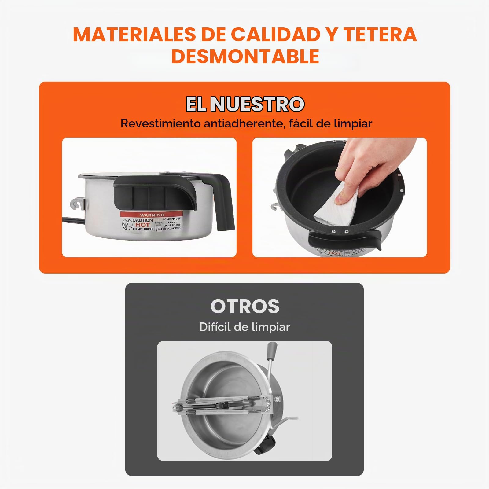 VEVOR Máquina para Hacer Palomitas de Maíz, 480 W, 4 oz, Produce 1,5 Galones por Tanda, Máquina para Hacer Palomitas de Maíz de Sobremesa, Incluye 3 Palas, Estilo Cine, Negro, 275 x 240 x 485 mm