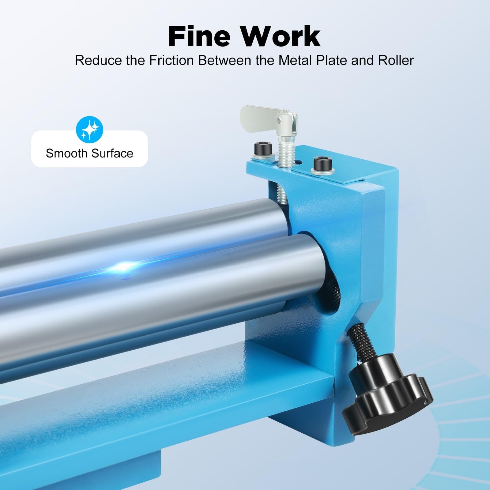 Rullo di scorrimento manuale, rullo di lamiera per piegatura di tubi e piastre, strumento regolabile per acciaio inossidabile, alluminio, rame, stazione versatile di formatura del filo
