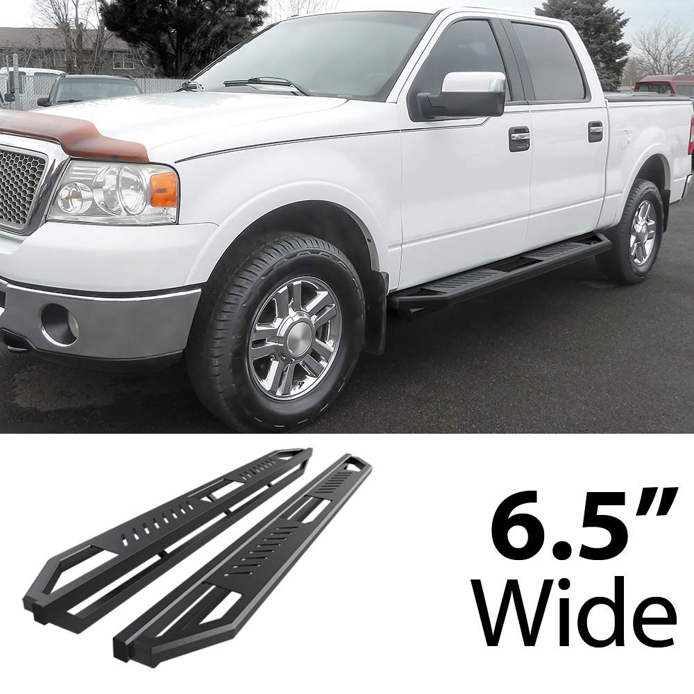 HD Ridez Hybrid Rocker Steps Armor Compatible with Ford F150 2004-2008 SuperCrew Cab (Nerf Bar Side Steps Side Bars)