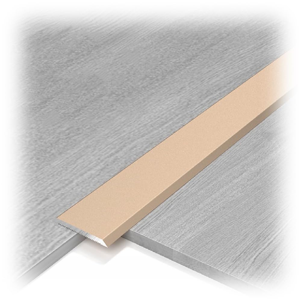 3 Stück 35,4 Zoll Aluminium-T-Formteil for Bodenübergang, flache Trennleiste, Lückenabdeckungsleisten for Büro, Hotel, Haus, Wandnaht-Zierleiste(Gold,0.4in/10mm)