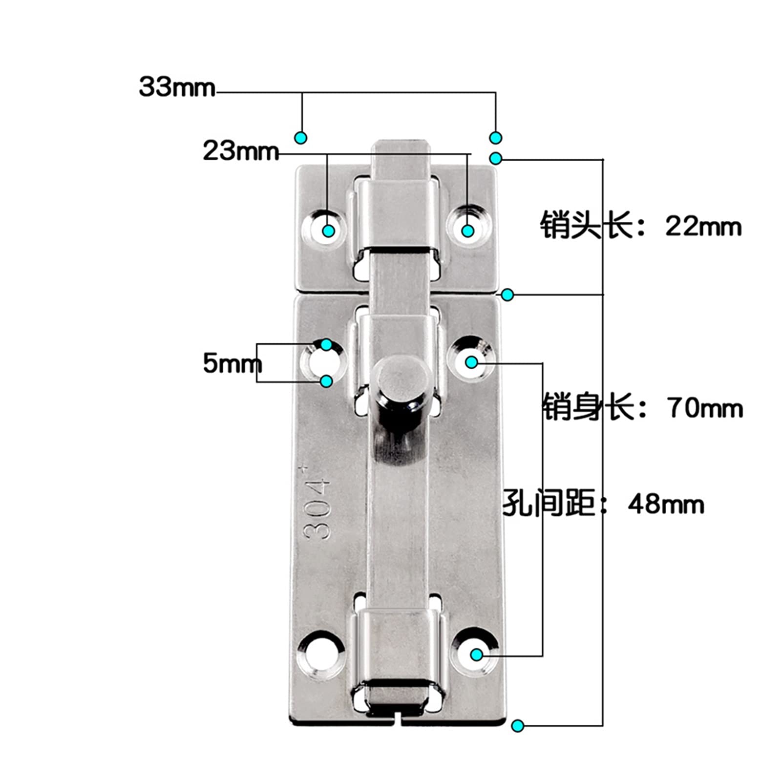 Zamek ryglowy Rygiel bramowy 1 szt. Zatrzask do drzwi zasuwa zasuwkowa klamra zamek do drzwi przesuwnych i okiennych klamra zatrzask do drzwi drążek zabezpieczający osprzęt