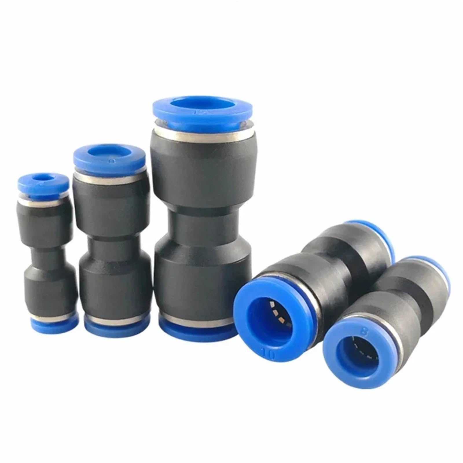 Tuyau d'air en plastique à connecteur rapide pneumatique PU PG 4 6 8mm 10mm 12mm 14mm 16mm, raccord rapide de gaz réducteur droit(PU-4)