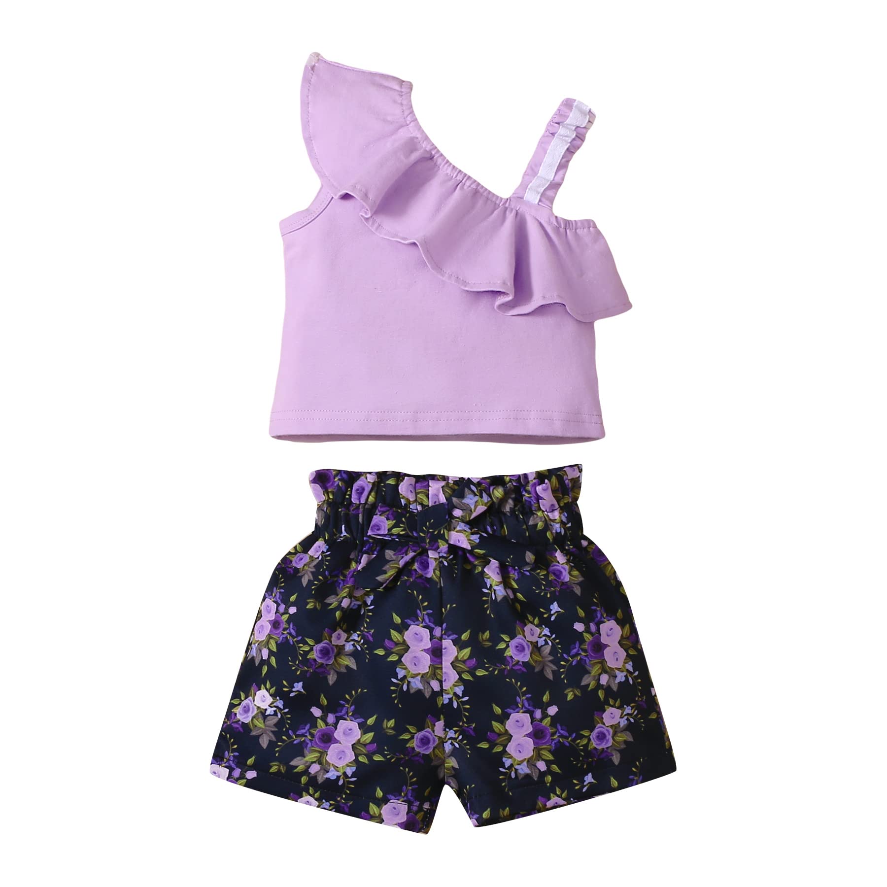 DISAUR Toddler Baby Girls Clothes Outfits T-shirt + Casual Shorts Pants Cute Summer for 1-5 T