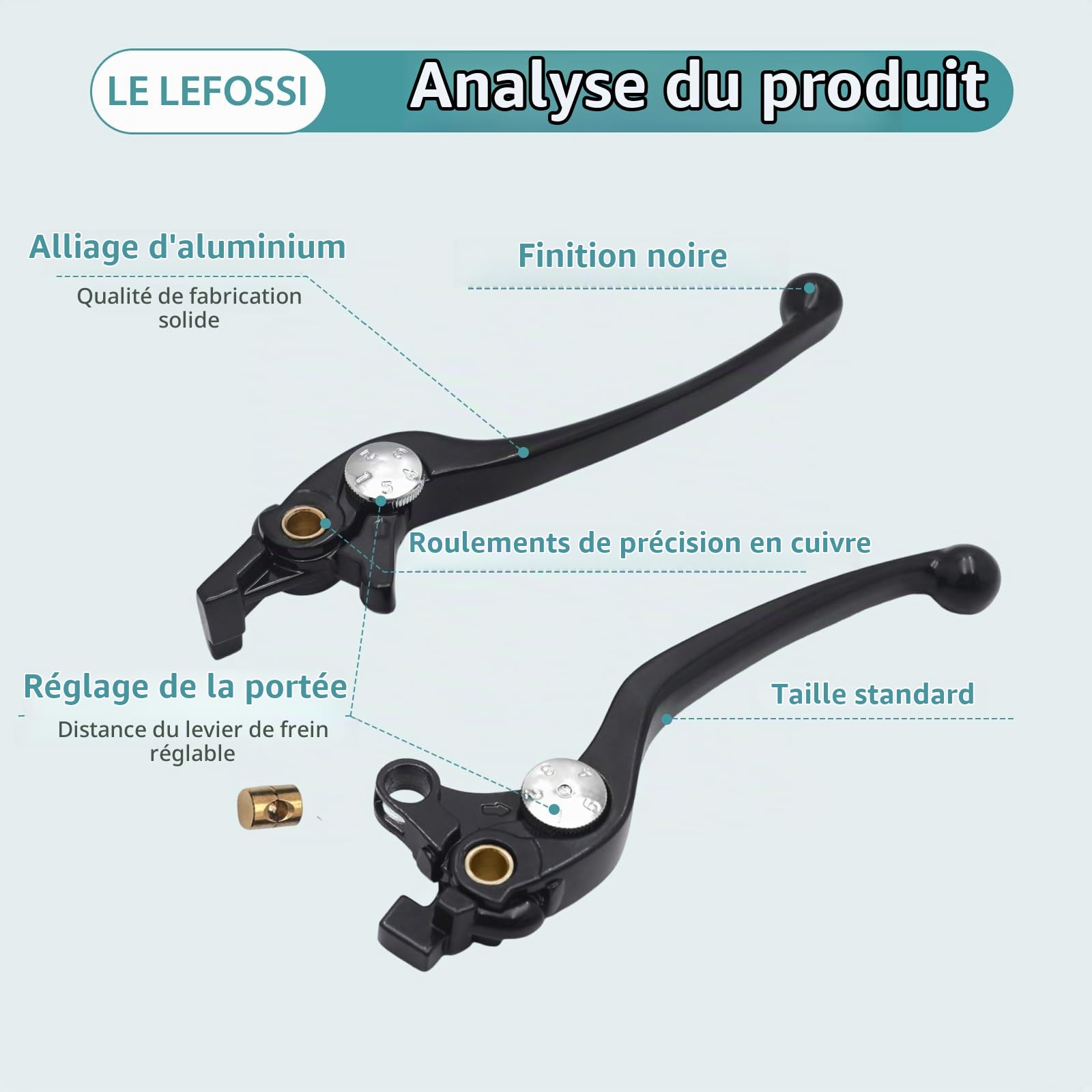 Leviers de Frein d'Embrayage Pour Compatible avec Suzuki SV 1000 2003-2007 DL 1000 Vstrom 2002-2012 GSX 1300 R 1999-2014 Hayabusa Black