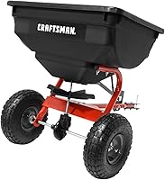 CRAFTSMAN 85 lb Universal Tow-Behind Broadcast Spreader for Riding Lawn Tractors - Covers 12,000 sq ft