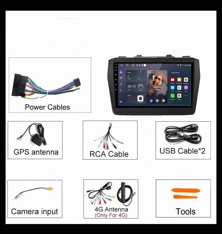 Radio Carplay coche Suzuki Liana 2006-2013 con Mirror Link, Bluetooth y cámara de marcha atrás 7