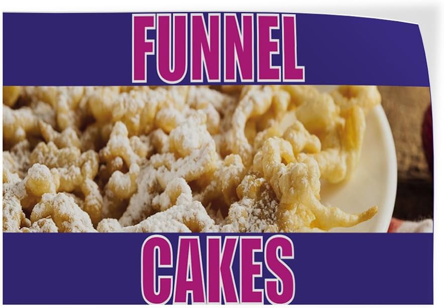 Decal Stickers Multiple Sizes Funnel Cakes Outdoor Advertising Printing K Industrial Vinyl Safety Sign Label Restaurant & Food 36x24Inches