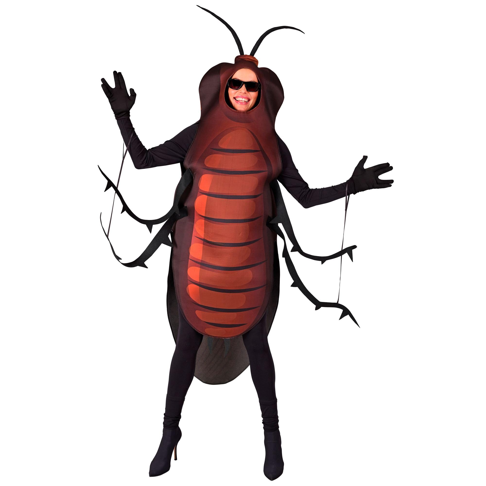 W WIDMANN MILANO Party Fashion - Cockroach Costume, Jumpsuit, Animal Costume, Fancy Dress, Halloween, Carnival - Image 3