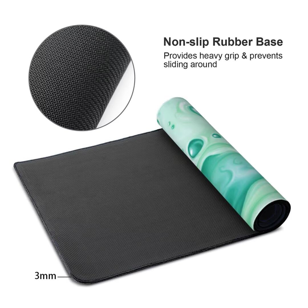Grün Polka Dot Mauspad XXL Mauspad 1400x600x3mm Schreibtischunterlage,Wasserdicht Mauspad anime Mousepad XXL,Gaming Mauspad Groß Verbessert Präzision und Geschwindigkeit,für Gaming Zubehör Zimmer Deko
