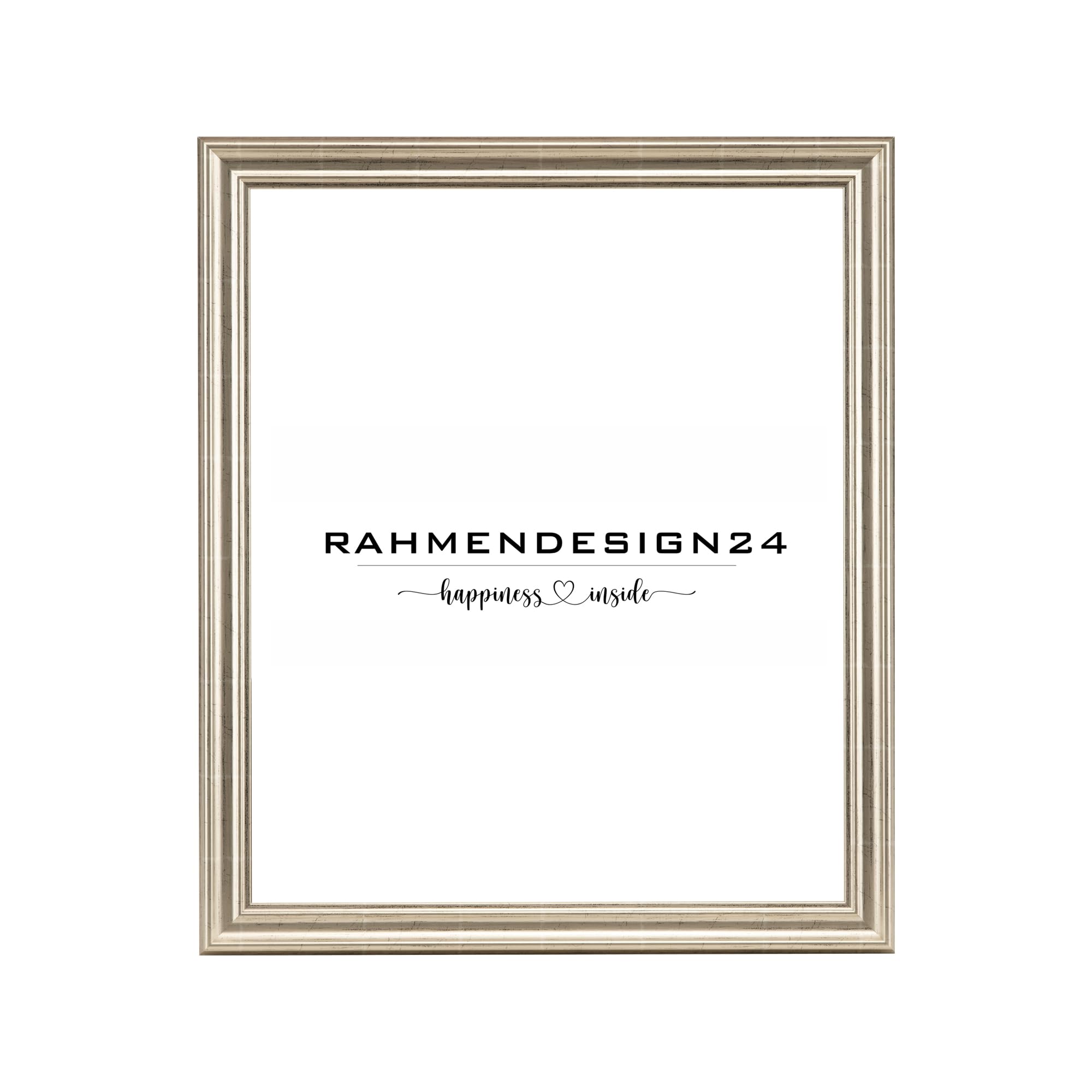 Bilderrahmen Puzzlerahmen Atheno | Silber Antik 50x75cm | Barockrahmen Vintage Antik Stil | Klassischer Fotorahmen für Poster und Puzzle | Galerierahmen