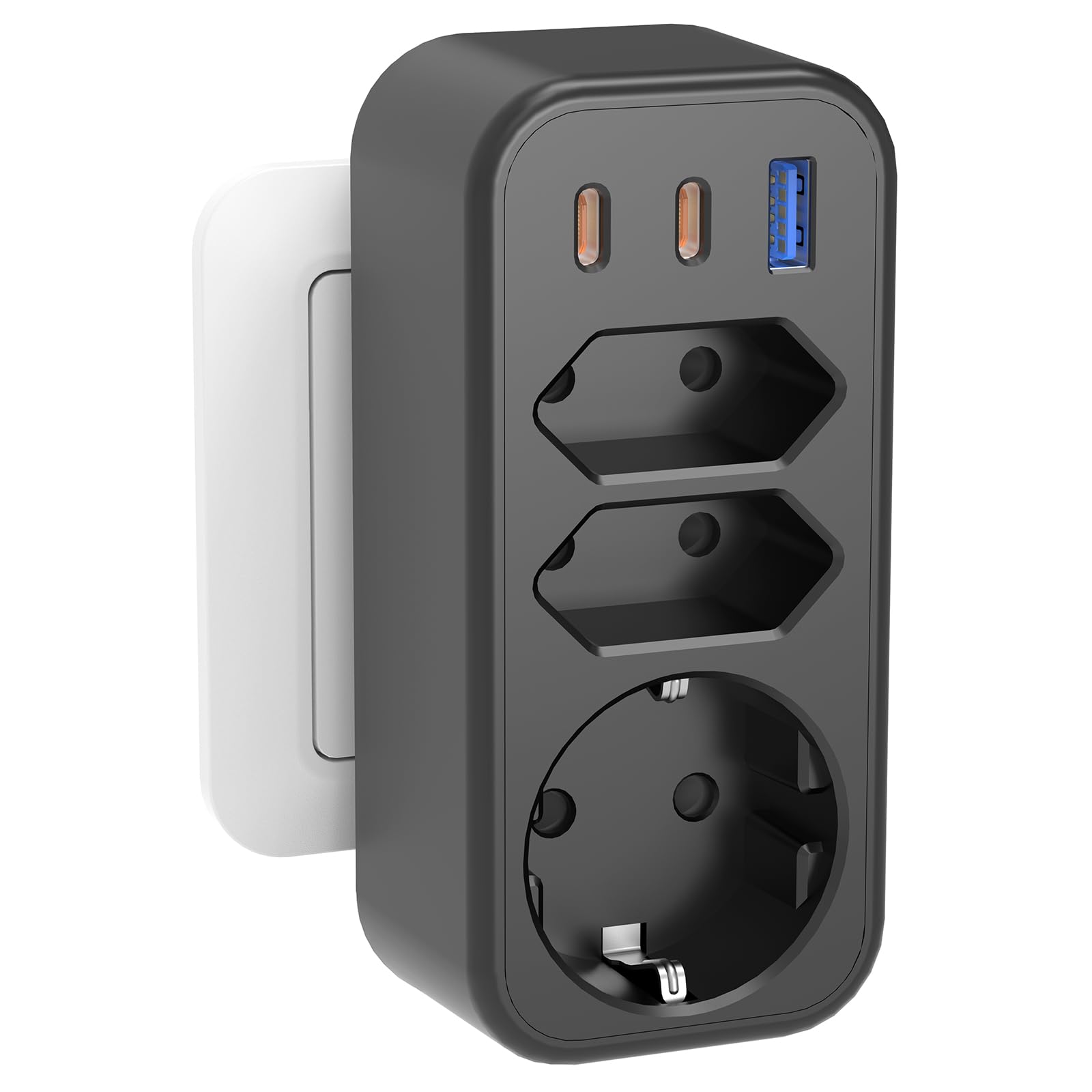 6 in 1 Mehrfachstecker Doppelstecker für Steckdose Mehrfachsteckdose mit 3 USB STGAROT 4000W/16A 3 Fach Steckdosenadapter mit 2 PD20W USB-C Mehrfachstecker für Steckdose – Amazon Angebot