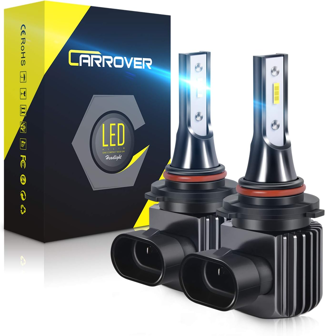 H10 LED Fog Light Bulbs, CAR ROVER 9145 9040 9140 Fog Lamp Extremely Bright 3000LM CSP Chips, Xenon White 6000K (Pack of 2)